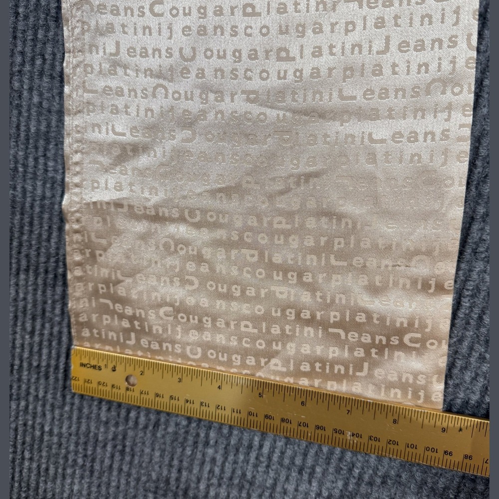 Platini Jeans Cougar Monogram Print Bootcut Jeans Womens 27 Cream NWT - Picture 6 of 9